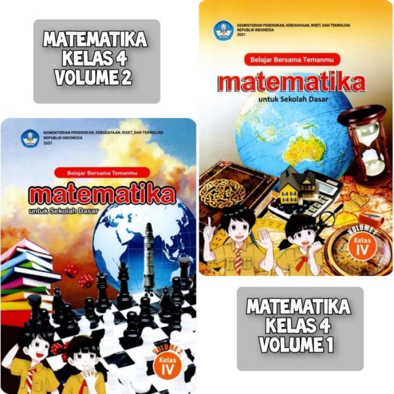 Jual Matematika Kelas 4 Volume 1 & Volume 2 Kurikulum Merdeka Di Seller ...
