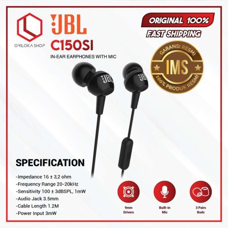 Jbl c150si wired headset with mic best sale