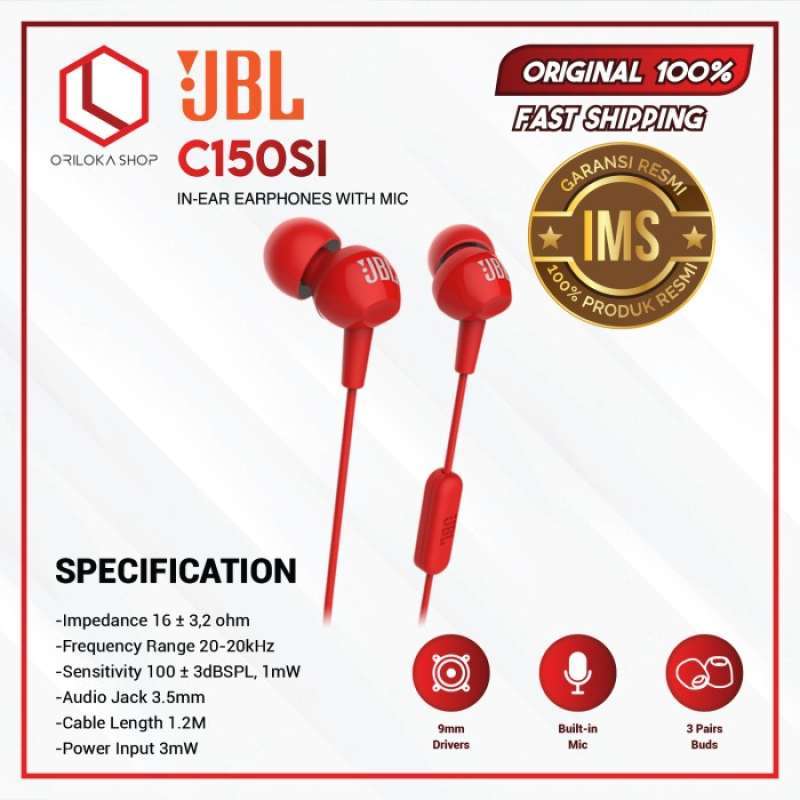 Jbl earphones c150si 2025
