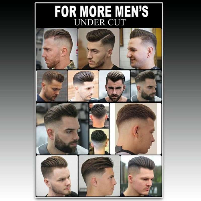 Jual Pojok Poster Gambar Contoh Foto Model Rambut Barbershop 6 Lembar