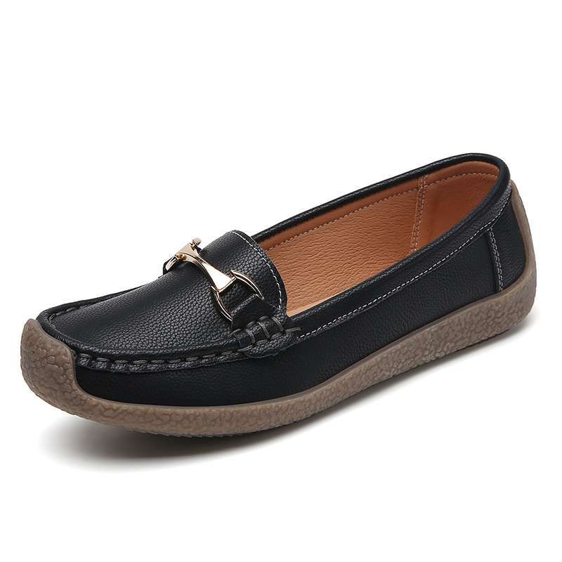 MIVASO Sepatu Flat Wanita ️Loafers Wanita Lembut Flatshoes 37 Black