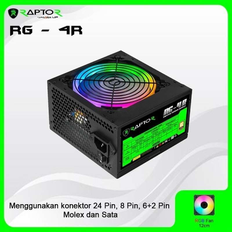 Power Suplly PSU Murah Raptor RG-4R 400W RGB