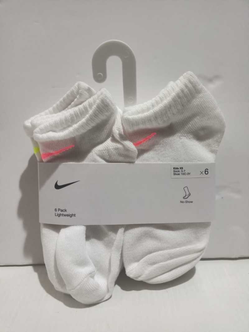 Nike Young Athletes 6pk Metallic Swosh Low Cut Kaos Kaki Anak  Original