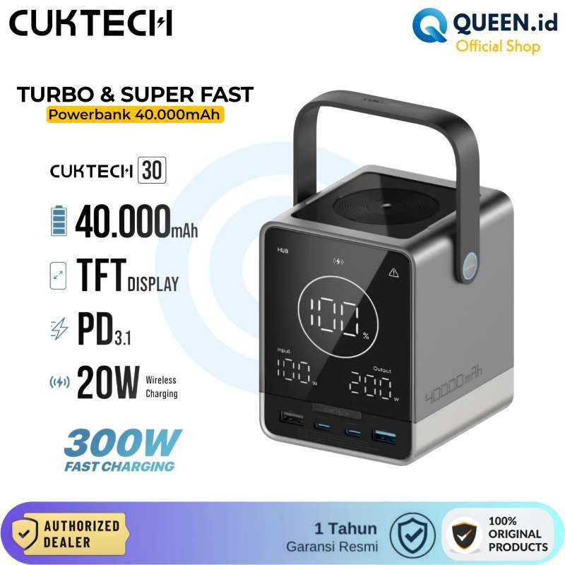 Jual Cuktech P01 30 Powerbank 40000mah 300w USB Type C Pd Qc