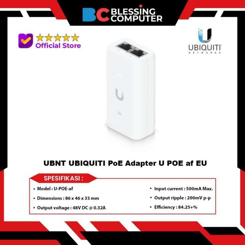 Unbnt Jual Ubnt Ubiquiti Poe Adapter U Poe Af Eu Di Seller Blessing Computer ...