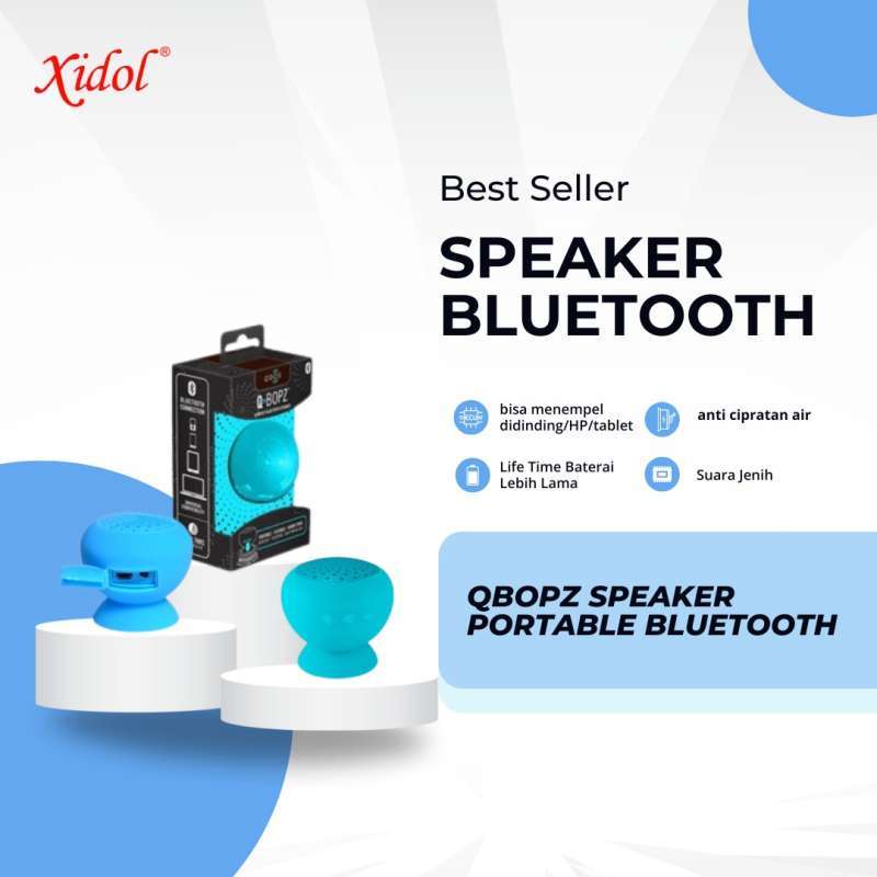 Speaker Bluetooth QBOPZ Portable dengan Suara Keras dan Ngebas, Nirkabel, dan Ukuran Kecil. Ideal untuk Smartphone dan Tablet Terkini, Serta Support Telepon