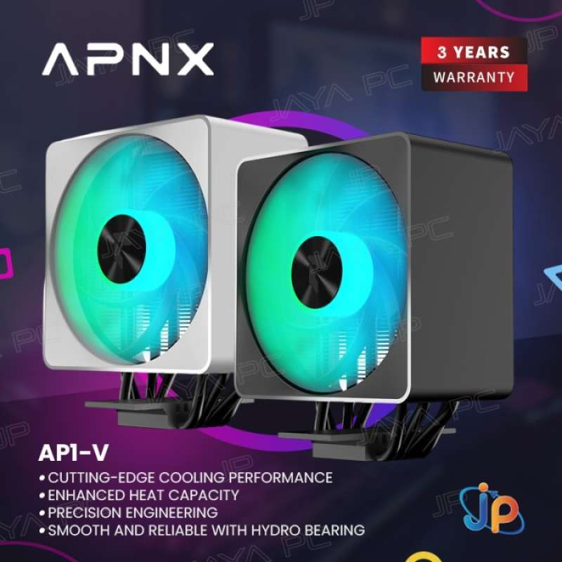 Dissipatore CPU APNX AP1-V – 120mm, Bianco – Raffreddamento Ad Aria Con 5 Heatpipe - 5