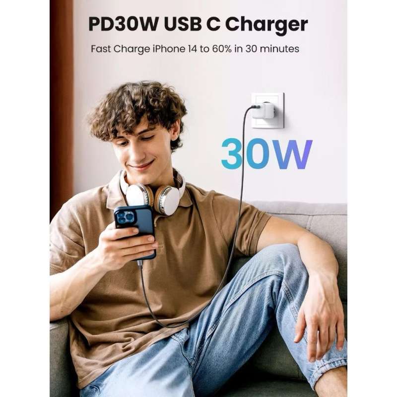 Jual Ugreen 15326 Kepala Charger iPhone Type C Pd Fast Charging Gan 30W ...