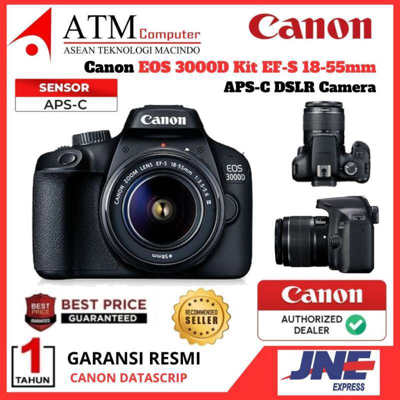 Canon EOS 3000D kit 18-55mm Kamera DSLR Canon 3000 D 18-55 mm Garansi Resmi