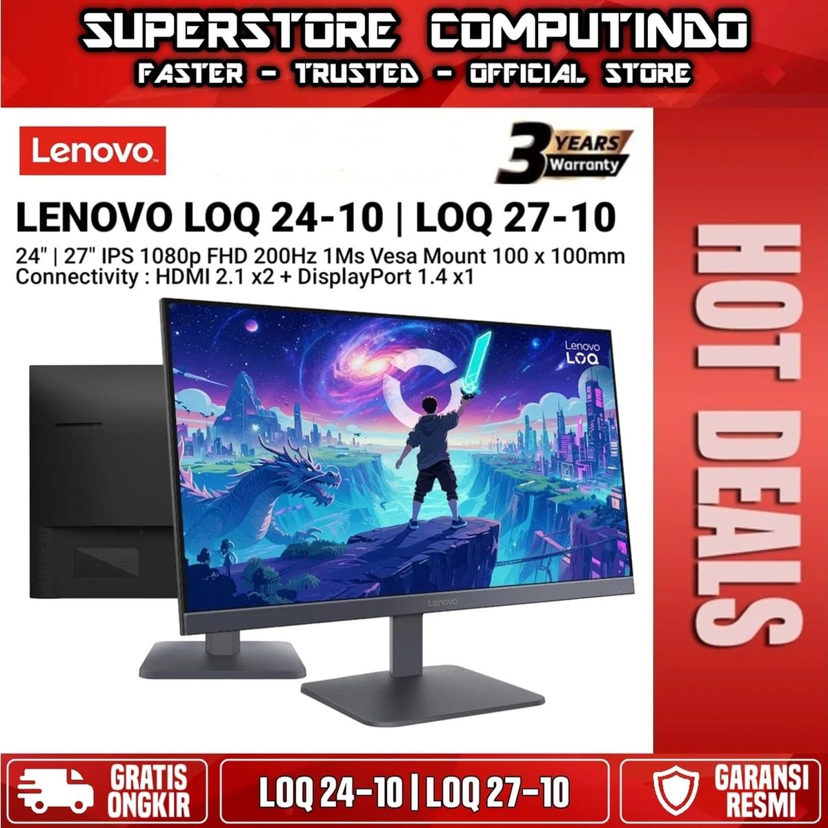 Lenovo LOQ 24-10 Review - Fast, budget gaming monitor