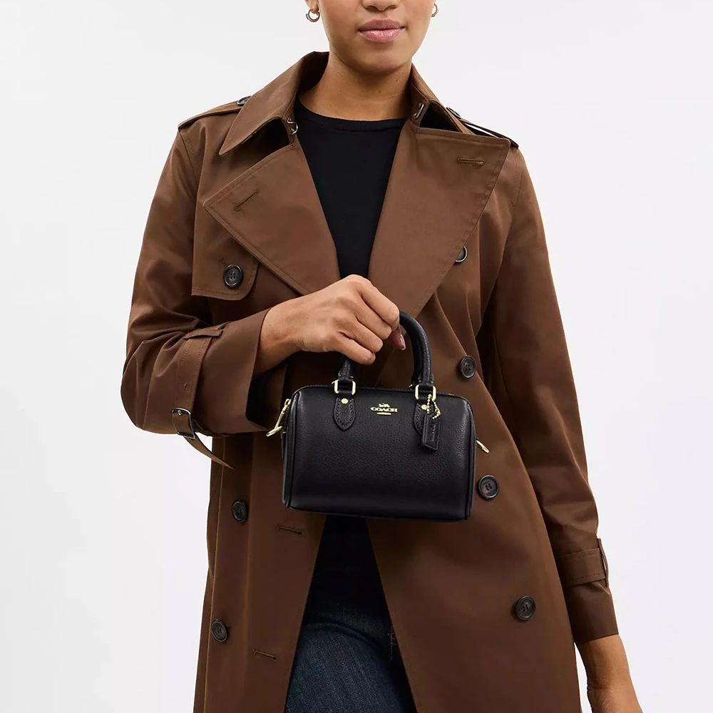 Promo Coach Mini Rowan Crossbody Pebble Leather Black Ghw Diskon 27% Di ...