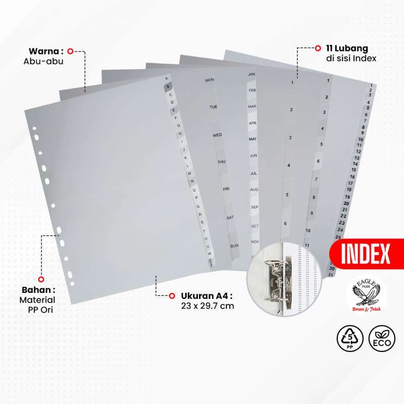Odner Spring File Jual Eagle Files Pembatas Binder Plastik Divider Odner Index File ...
