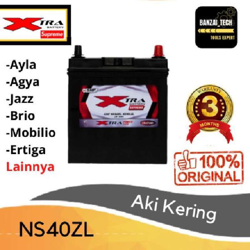 Jual XTRA SUPREME NS40ZL AKI MOBIL AKI KERING AYLA MOBILIO SIGRA