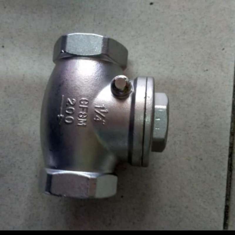 Jual Swing Check Valve Stainless Ss316 Drat 1 1/4 (inch) / Klep Tabok