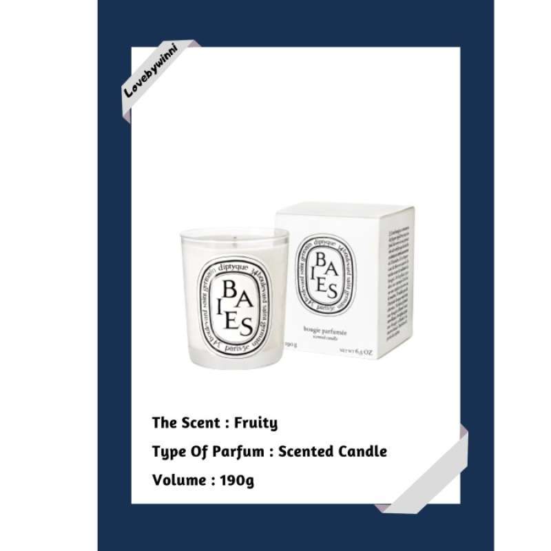 Promo Diptyque Baies Scented Candle 190g Diskon 23 di Seller Teman