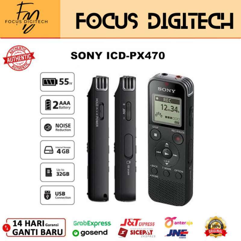Promo Sony IcdPx470 Digital Voice Recorder Perekam Suara Digital