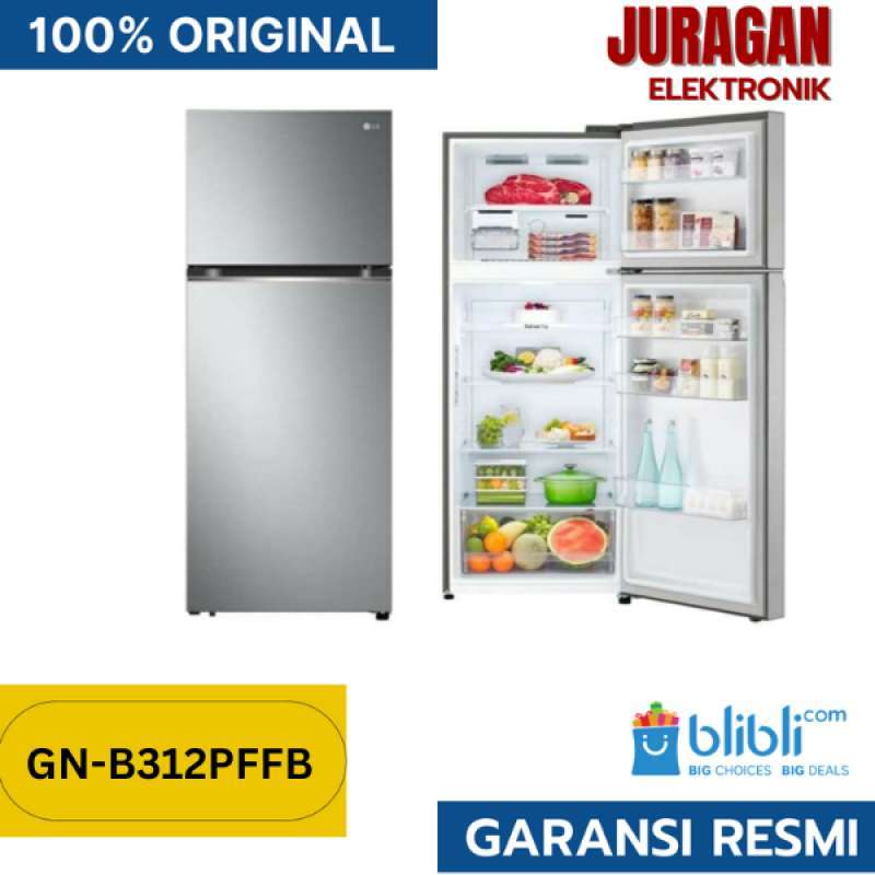 Jual Kulkas LG 2 Pintu 315 Liter GN-B312PFFB Hemat Listrik Garansi