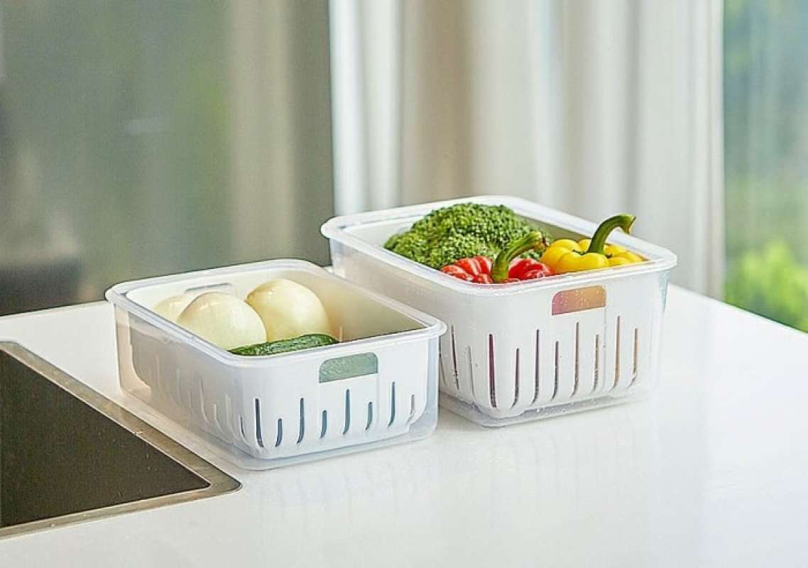 Jual Xeonic Drainer Container Kotak Penyimpanan Sayur Dengan Drainer Di ...