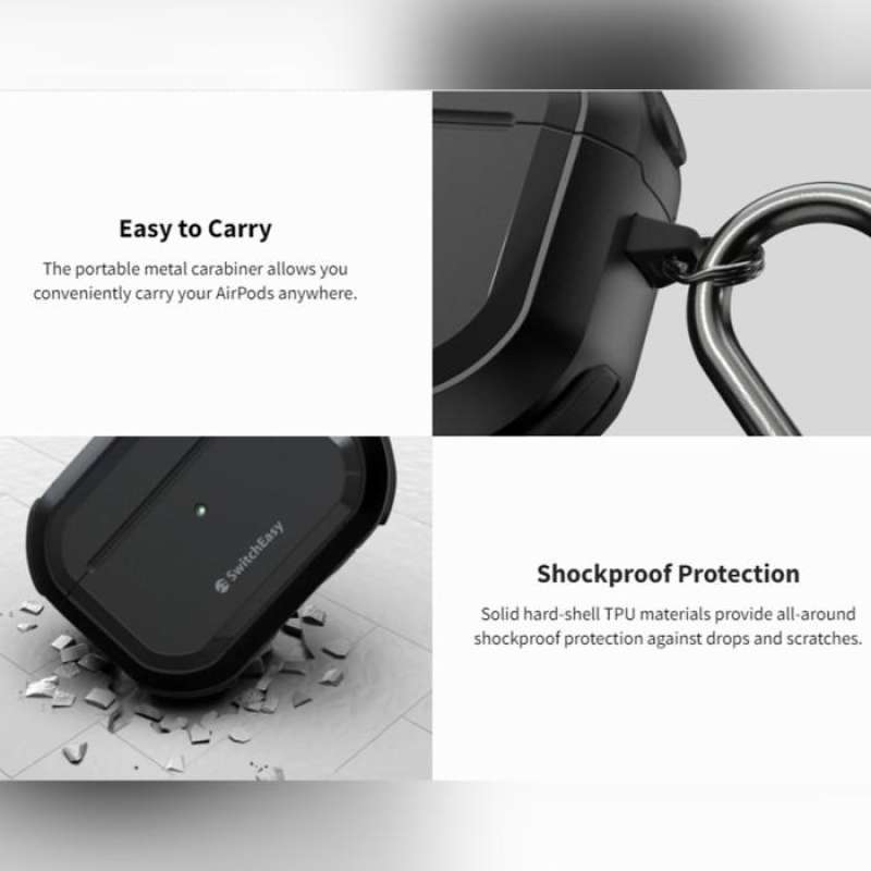 Case Airpods Pro 2 SwitchEasy Defender Rugged Protective Cover Casing