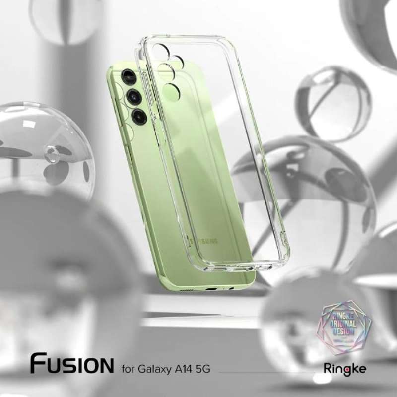 Case Samsung Galaxy A14 Ringke Fusion Hybrid Slim Clear Cover Casing