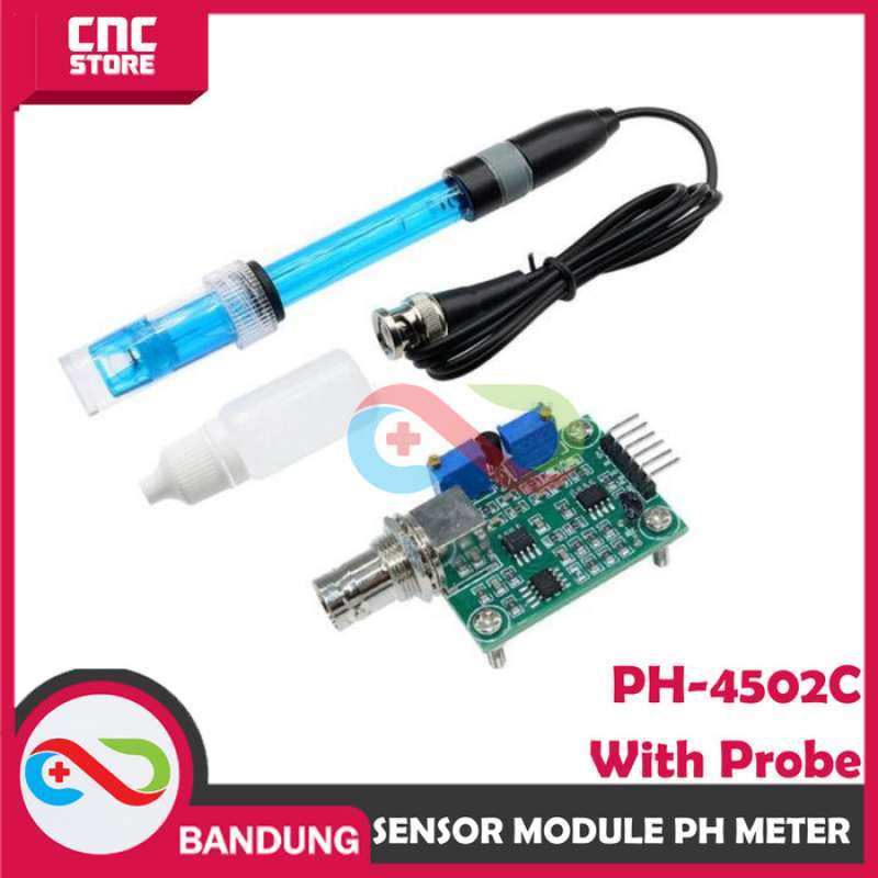 Promo Sensor Ph Meter Module Ph-4502c With Probe Electrode For Arduino ...