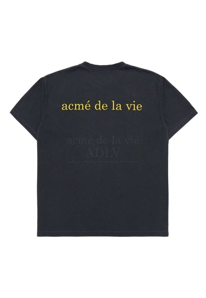 Tシャツ・カットソー ACME DE LA VIE NEW SYMBOL BIO WASHING SHORT SLEEVE T 4BUK107 NEW SYMBOL BIO WASHING SHORT SLEEVE T-SHIRT (YELLOW) - ACMÉ