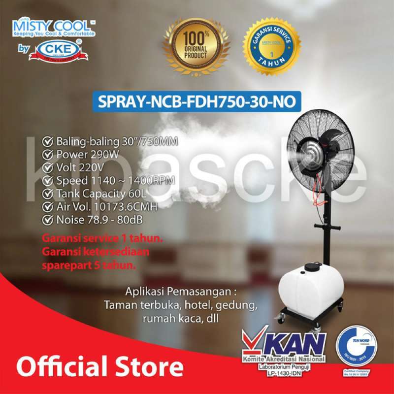 Jual Misty Cool Spray Fan 30 Inch 60l Spray-ncb-fdh750-30-no Kipas