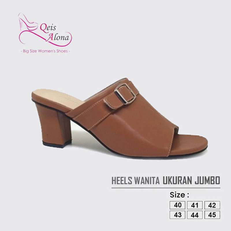 Sandal Wanita Slide Tan Cantik Modis Klasik Sendal Heels Kondangan Pesta  Ibu Ibu Big Size Jumbo