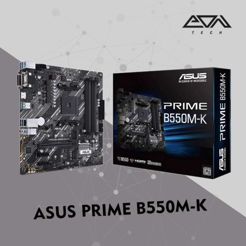ASUS PRIME B550M-K MOTHERBOARD Micro-ATX Socket AM4 DDR4 (4 Slot RAM)