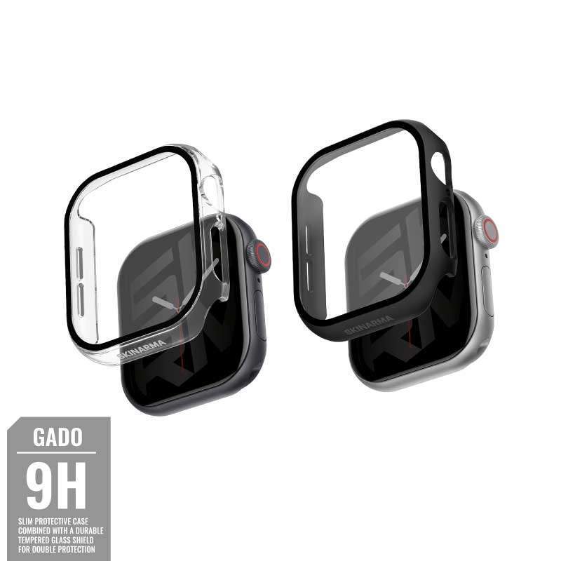 Case For Apple Watch Series 10 42/46mm Tempered Glass Skinarma Gado, Ukuran  46mm