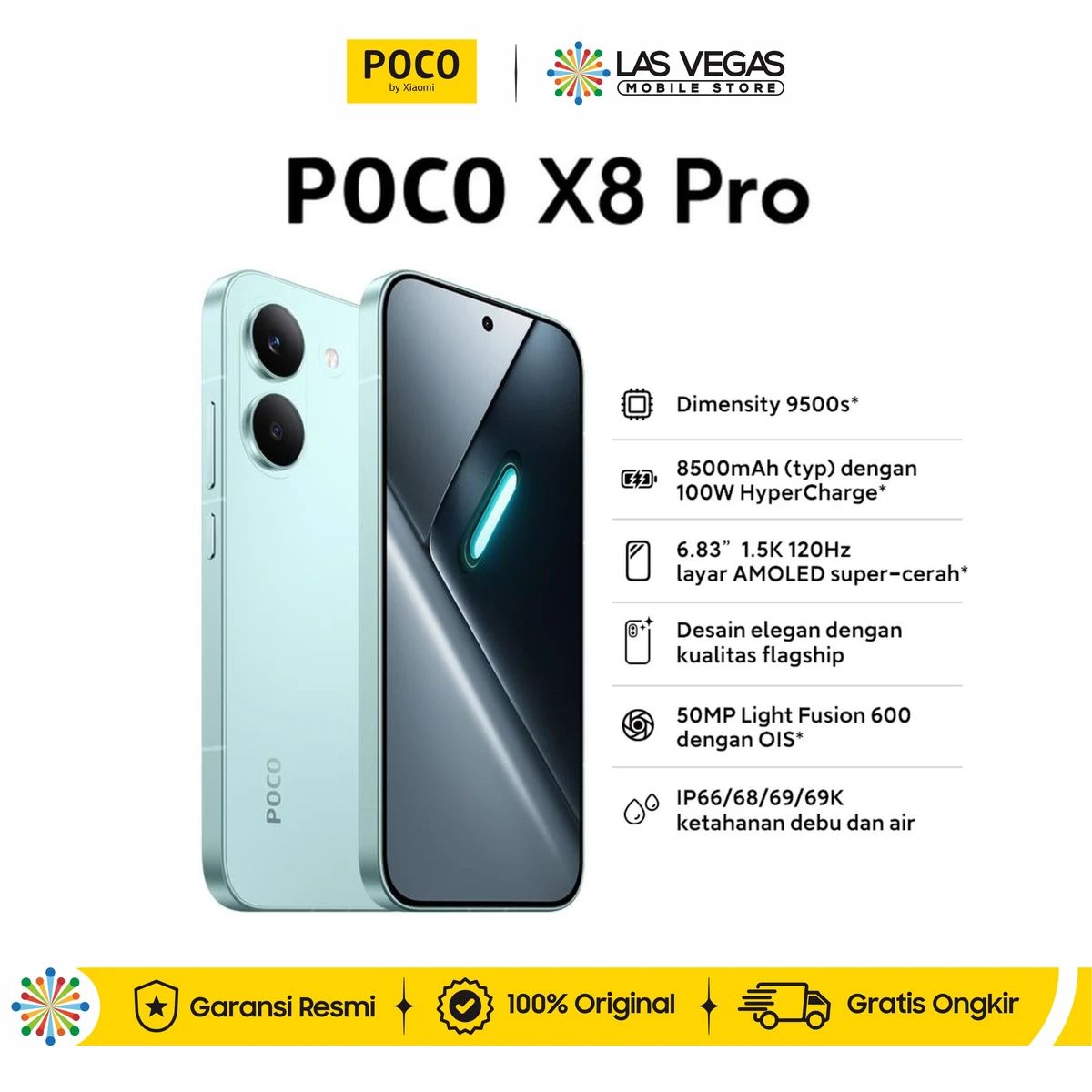 Jual Poco X8 Pro 5g 12gb/512gb | Dimensity 8500-ultra | Garansi 