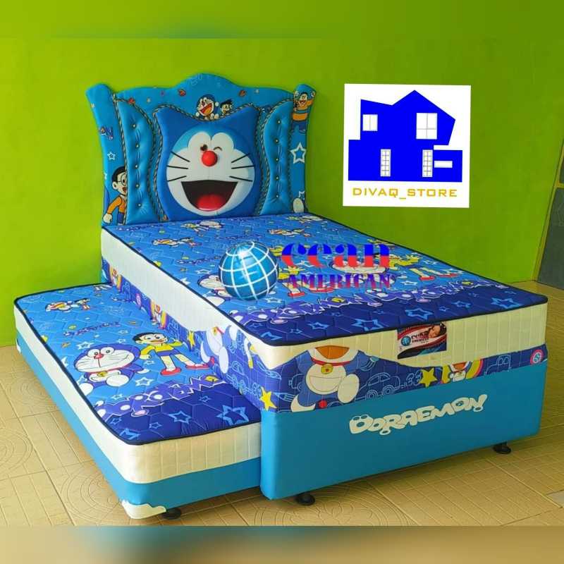Promo Springbed Sorong 2 In 1 Karakter Doraemon & Hello Kitty