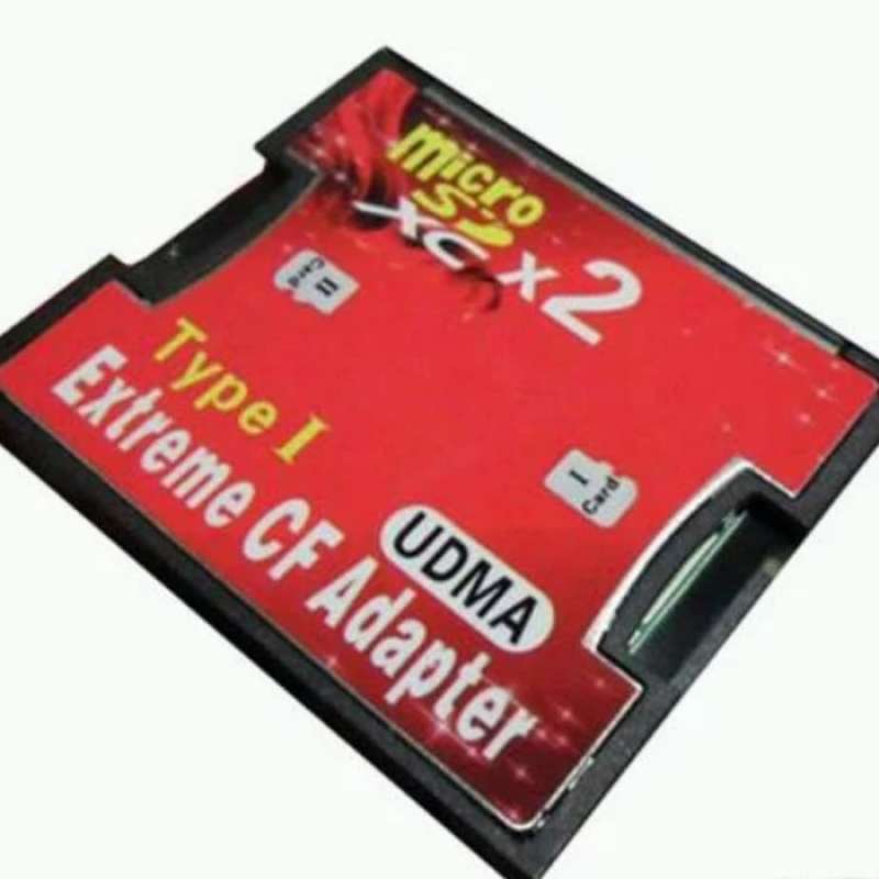 Promo Extreme Compact Flash to Dual Micro SD SDXC Card Adapter Diskon