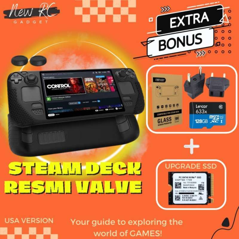 Promo [NEW] Steam Deck Valve 256GB 512GB Handheld Gaming Original US