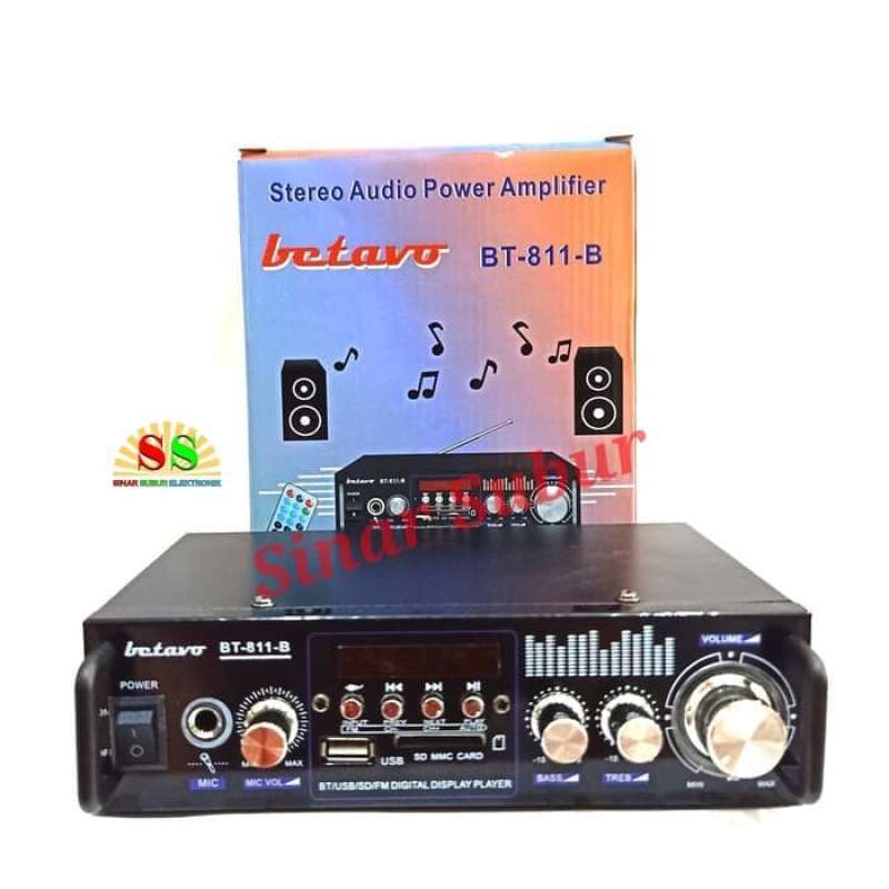 Promo Amplifier Betavo Bt811B Bluetooth Fm Radio Usb Sd Ampli Mini