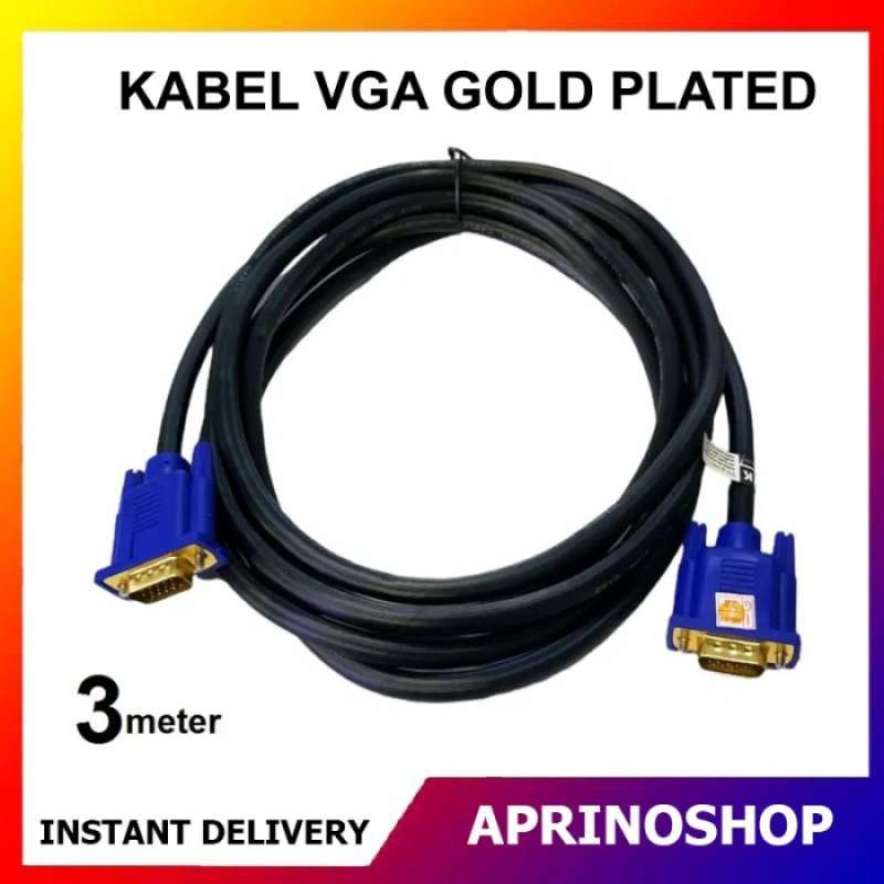 Promo Kabel VGA 3 Meter Gold Plated Male VGA 3 Meter HIGH QUALITY / VGA ...