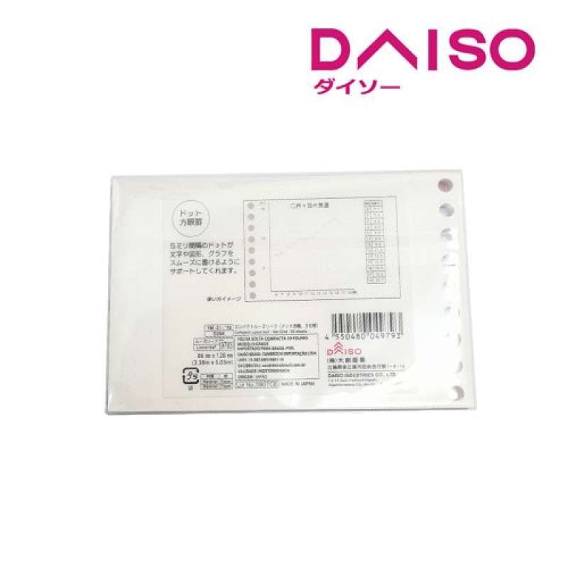 Jual Daiso Compact Loose leaf Dot Grid 50 sheets di Seller Grand
