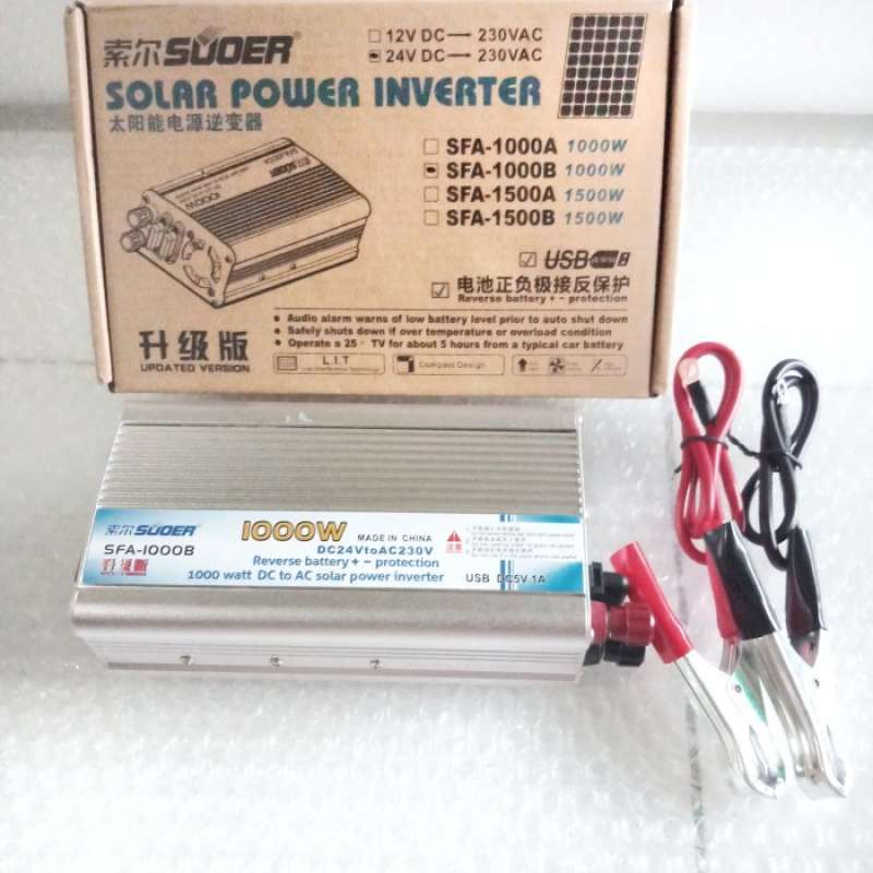 Inverter Puro Seno D'onda Green Cell 2000W – Da 24V DC A 230V AC Con Porta USB