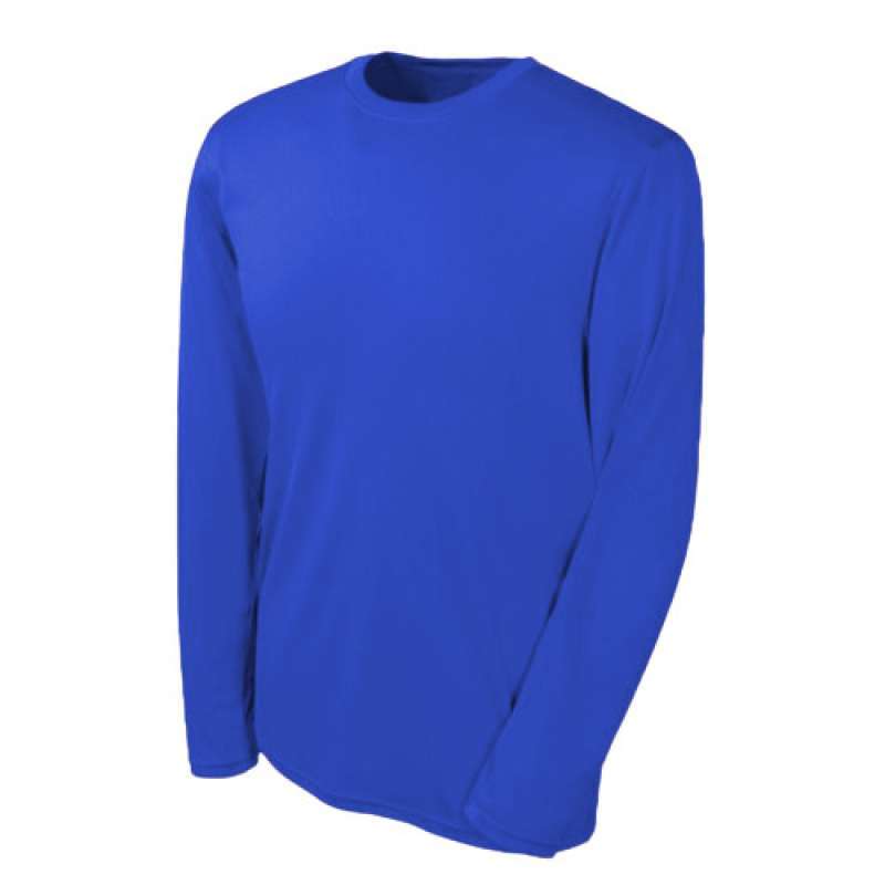 Jual Kaos Lengan Panjang Polos Warna Biru BCA Biru Benhur Pria dan