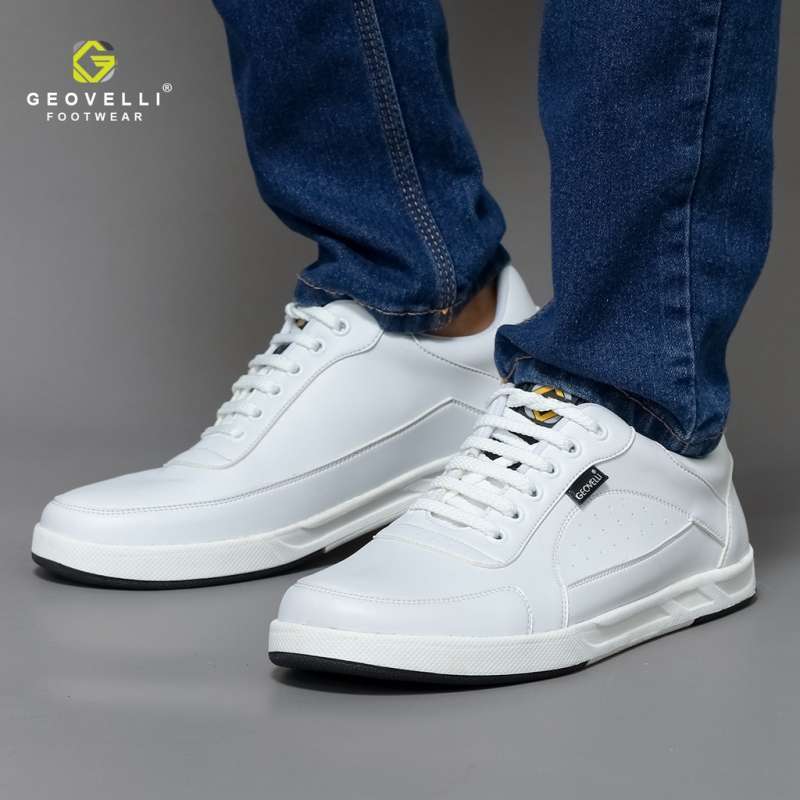 Promo Sepatu Sneaker Pria Keren Cream Gvl. Geovelli Sepatu Sneaker Pria
