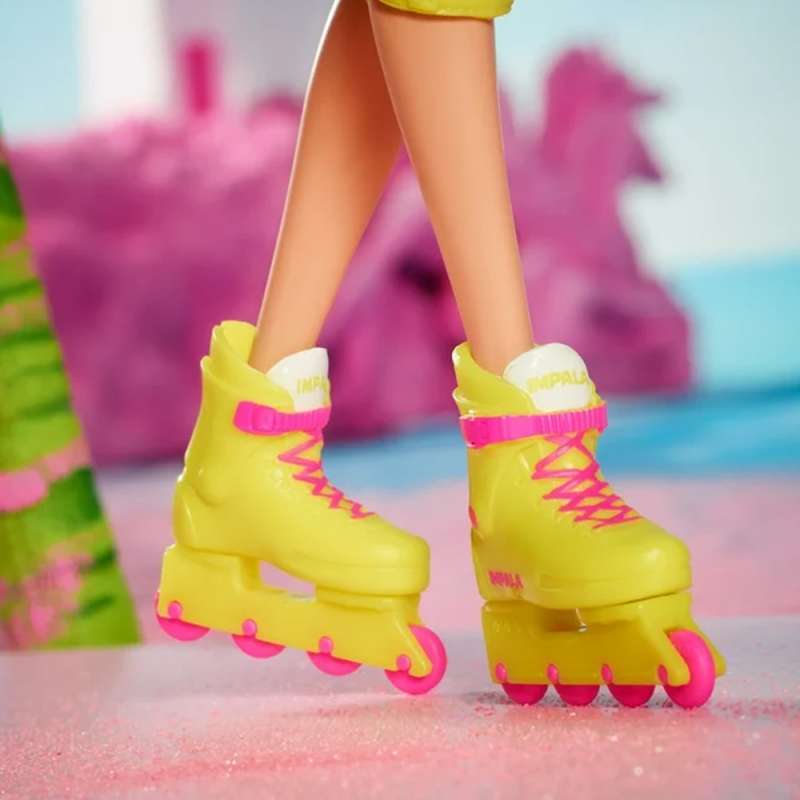 Barbie™ The Movie Doll, Margot Robbie as, Collectible Inline Skating Doll Wearing Leotard, Biker Shorts and Inline Skates