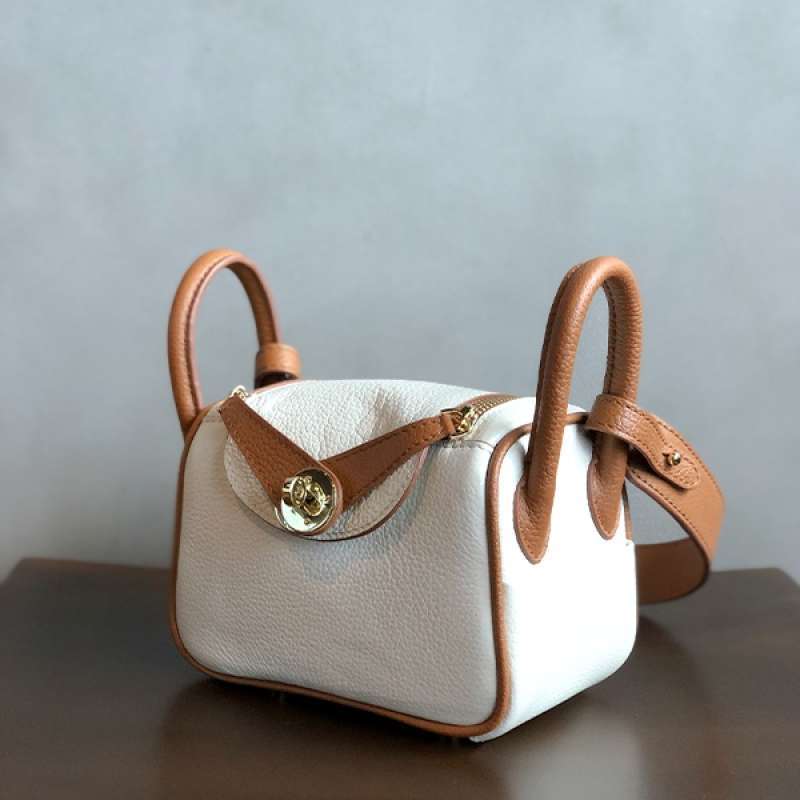 WOLFS SL 01WB MIX BEIGE AND BROWN WITH BROWN LIST FAMOUS DESIGNER HINDY SLING TOTE BAG
