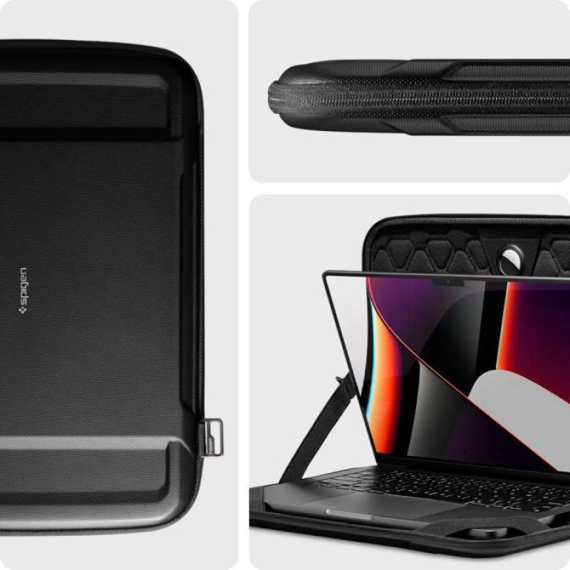 Spigen Macbook Pro 14" (2024 / 2023 / 2021) Hard Shell Sleeve Rugged Armor Pro - Black AFA04270