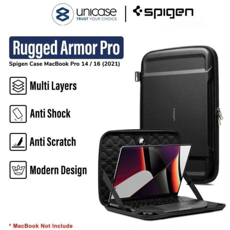 Spigen Macbook Pro 14" (2024 / 2023 / 2021) Hard Shell Sleeve Rugged Armor Pro - Black AFA04270
