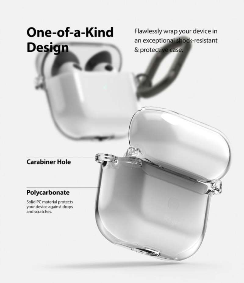 Case AirPods 3 Ringke Hinge Anti Crack Slim Clear Hardcase Casing
