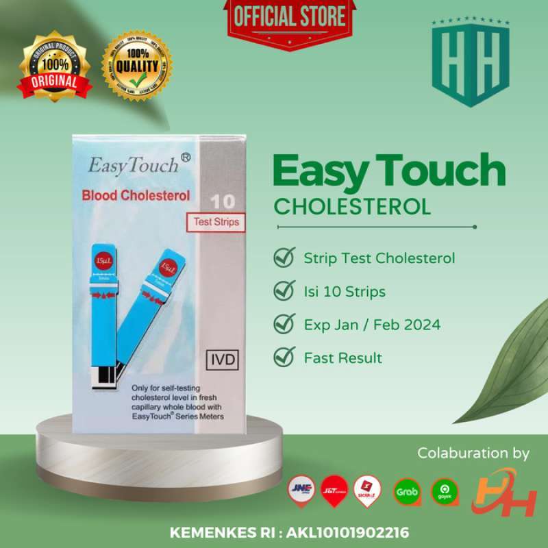 Promo Easy Touch Test Kolesterol / Cholesterol Test 10 Strip - Bebas ...