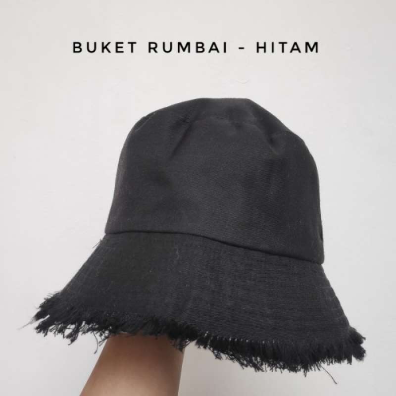 Jual Topi Buket Rumbai Cewek Wanita Model Rawis Hitam Putih Lilac Navy ...