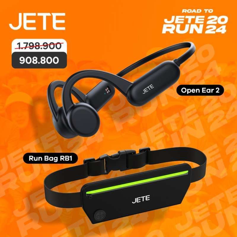 Headset Bluetooth JETE Open Ear Bone Conduction Bundle Run Bag RB01 - Main Image