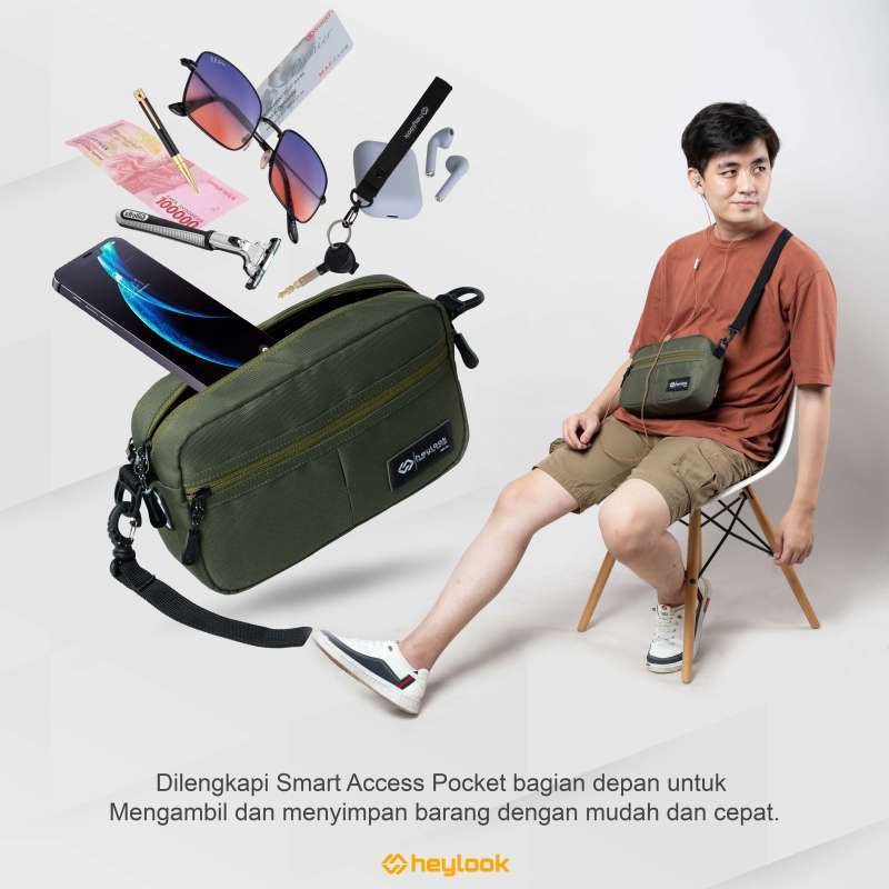 Promo Tas Selempang Pria Sling Bag Venture Waistbag Anti Air Waist