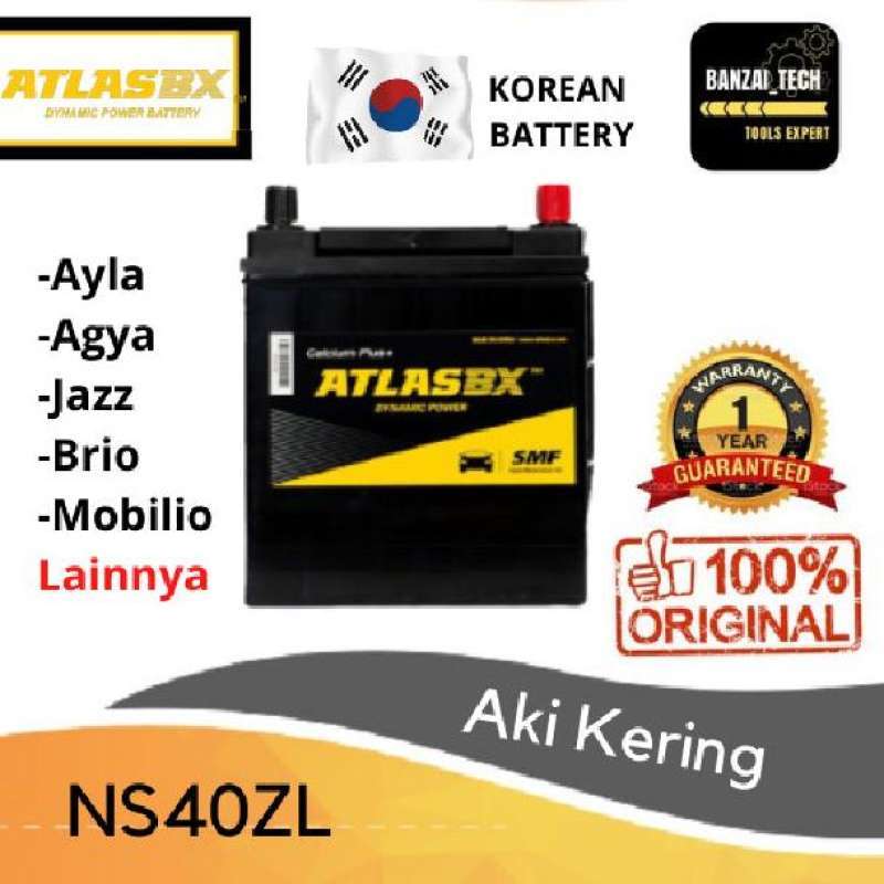 Jual ATLASBX NS40ZL / 19 LN JIS TYPE AKI KERING di Seller Banzai_Tech